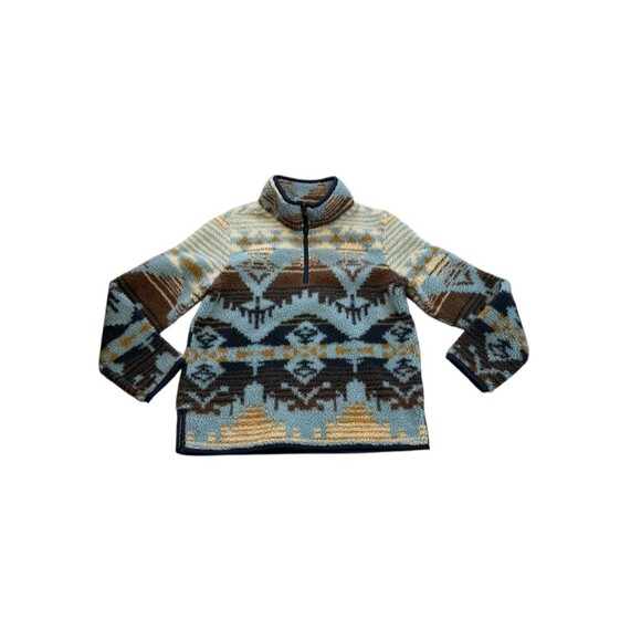 L.L. Bean Signature Sherpa Fleece Quarter-Zip Aztec Women's Size Small- Outdoors - Picture 1 of 6